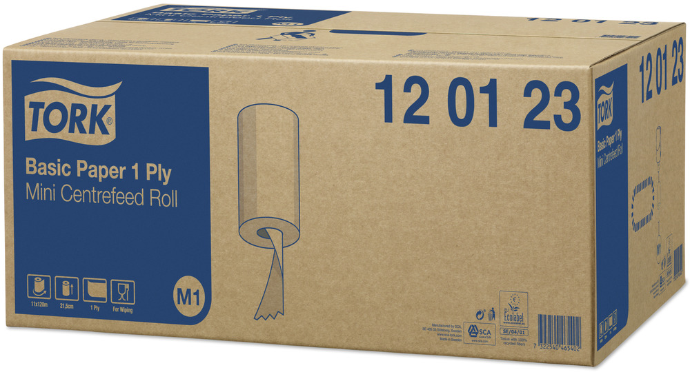 Tork M1 Basic 1 ply Wiping paper Centerfeed roll