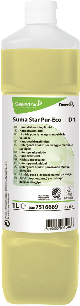 Suma Star Pur-Eco D1 geconcentreerd handafwasmiddel
