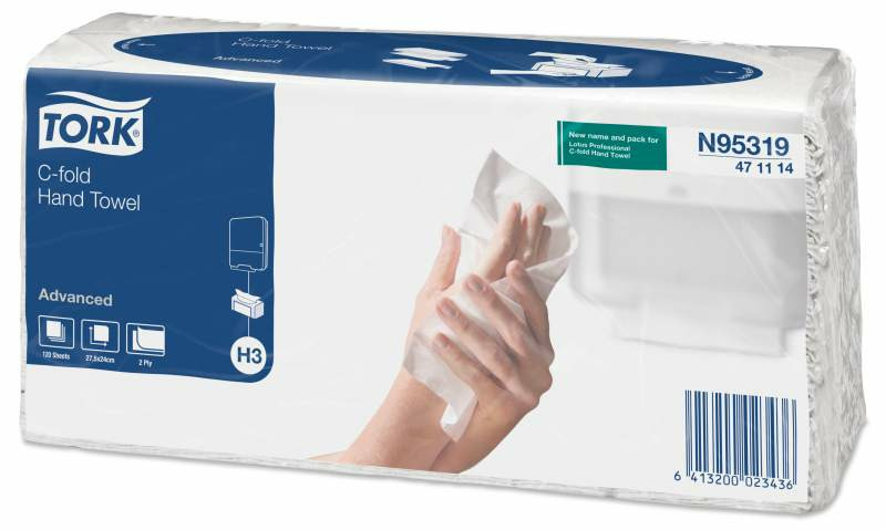 Tork H3 Advanced C-fold 2 ply Hand Towel