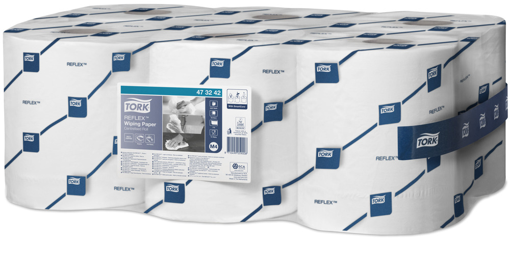 Tork M4 Reflex 1 ply Wiping paper Centerfeed roll