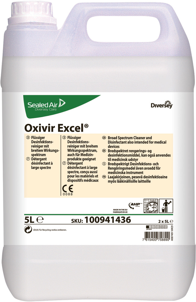 Detergent dezinfectant concentrat lichid Oxivir Excel; folosire medicala