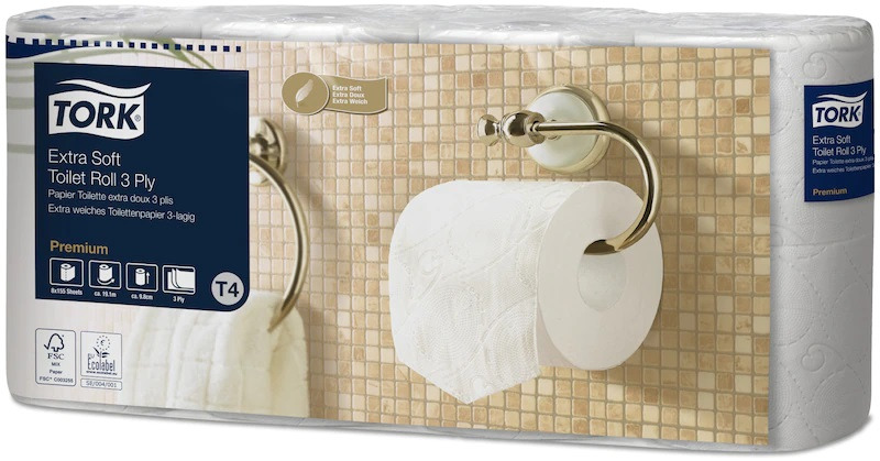 Tork T4 Premium 3 rétegű toalettpapír