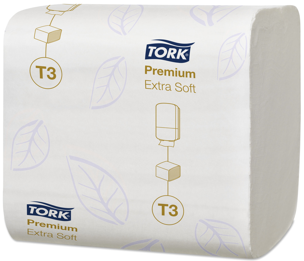 Tork T3 Premium 2 ply extra soft folded Toilet paper