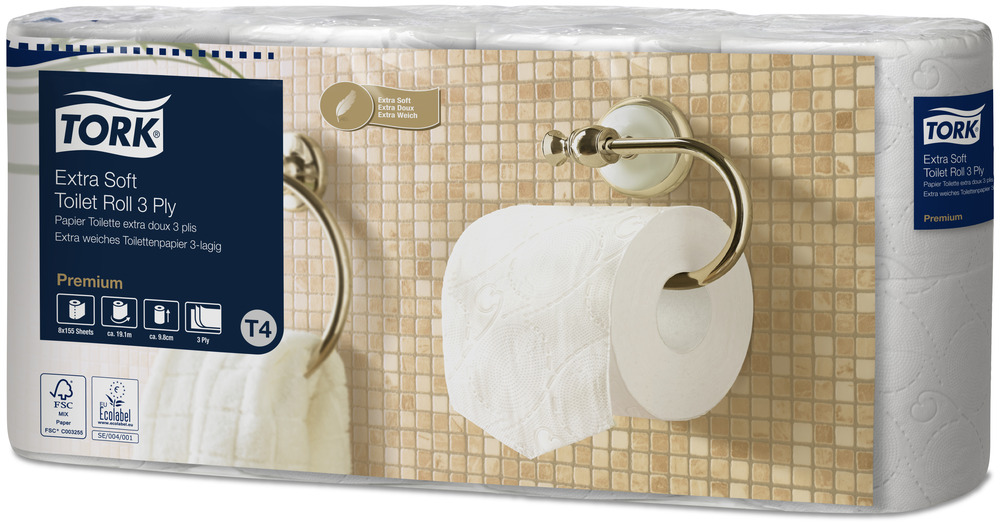 Tork T4 Premium 3 ply Extra soft Toilet paper