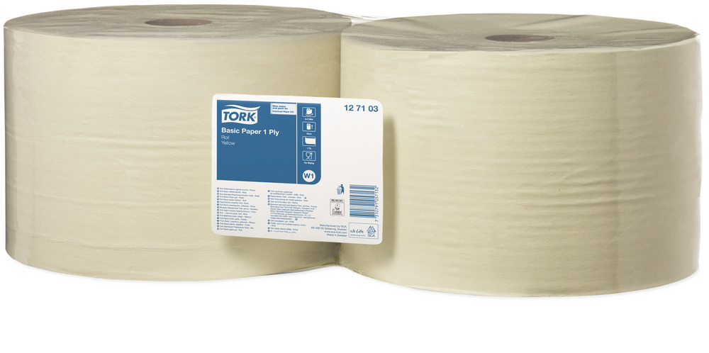 Tork W1 Basic roll 1 ply Wiping Paper 24cm