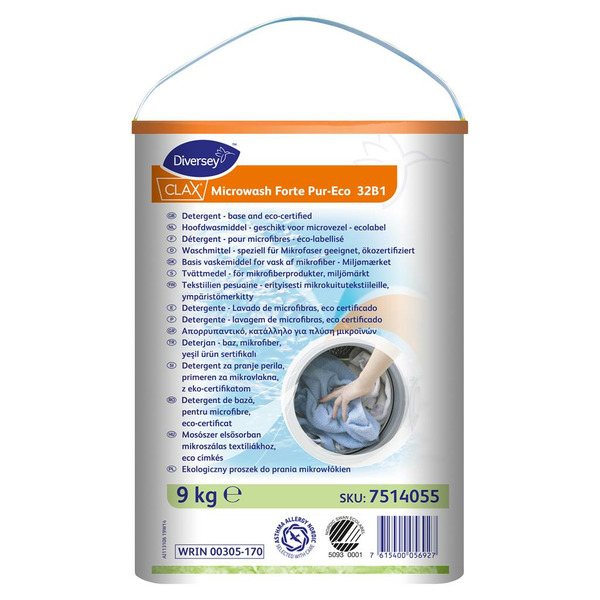 Clax Microwash Forte Pure-Eco 32B 1 hoofdwasmiddel voor microvezels en moppen
