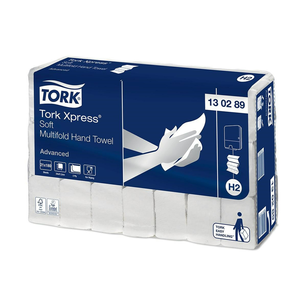 Tork H2 Xpress Multifold soft 2-ply Towel Advanced 24x21cm
