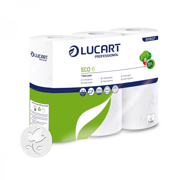 Papier toilette Lucart Eco 6 2lgs 200v 6x16
