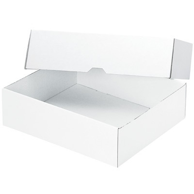 Boîtes cloches blanches en carton ondulé