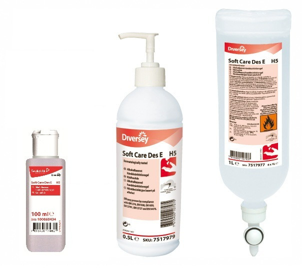 Gel dezinfectant pentru maini Soft Care Med H5; 4 X 1.3L