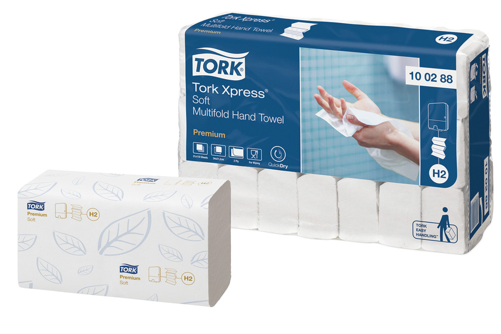 Tork H2 Xpress Multifold soft 2 ply Towel