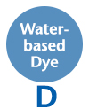 Waterbased dye inkten